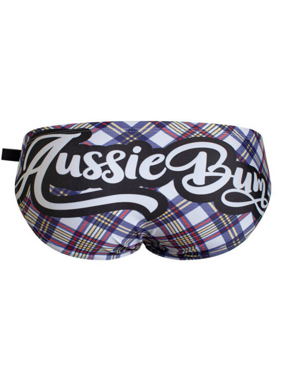 Kąpielówki męskie slipy w graficzny wzór | Wielokolorowe | Signature Blue Berry | AussieBum