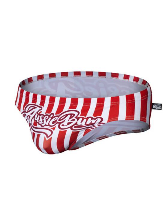 Kąpielówki męskie slipy w graficzny wzór | Wielokolorowe | Signature Peppermint | AussieBum