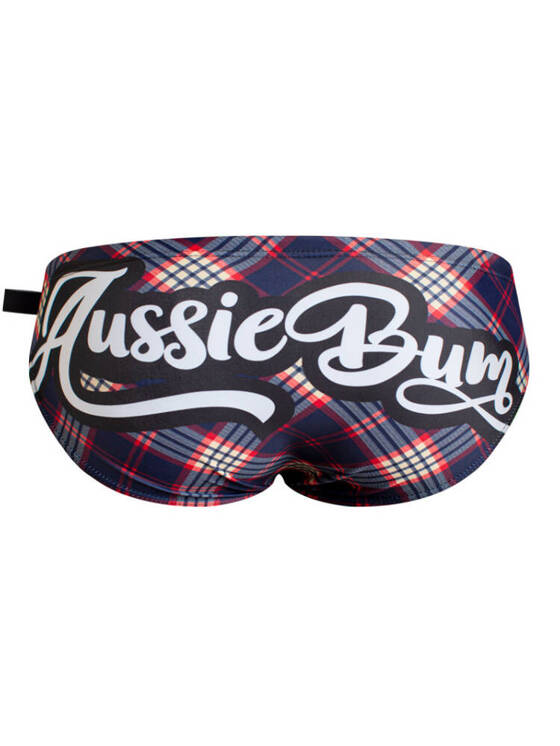 Kąpielówki męskie slipy w graficzny wzór | Wielokolorowe | Signature Raspberry | AussieBum