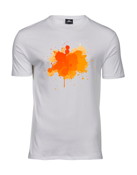 Koszulka męska T-Shirt | Orange splash | Luxury Elite Gent