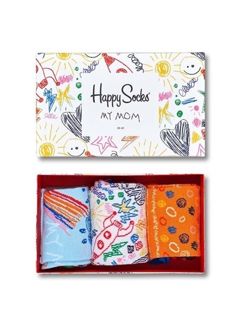SKARPETY 3-PACK HAPPY SOCKS - MOTHER'S DAY GIFT BOX XMOT08-2000