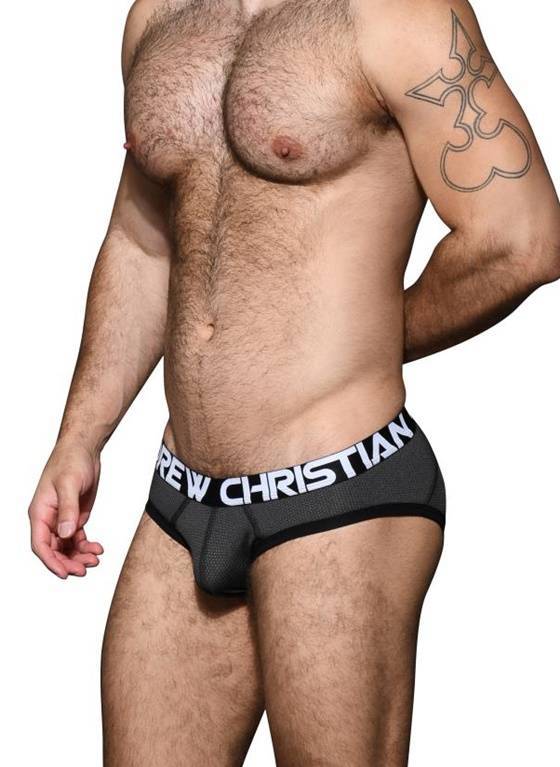 SLIPY MĘSKIE ANDREW CHRISTIAN - ACTIVE SPORTS BRIEF CHARCOAL 92697