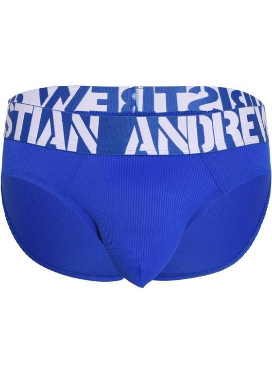 SLIPY MĘSKIE ANDREW CHRISTIAN - ALMOST NAKED POWER RIB BRIEF BLUE 92722