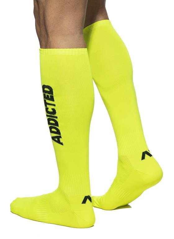 Skarpetki męskie | Addicted Neon Socks AD1155 Neon Yellow | ADDICTED