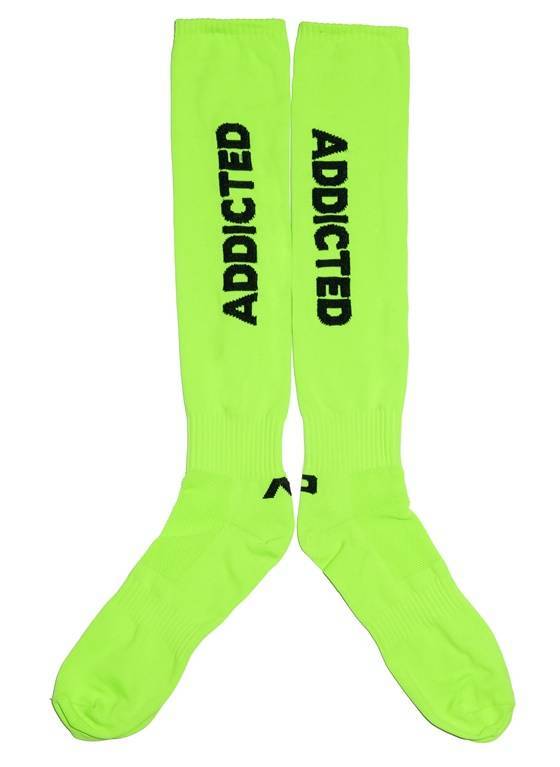 Skarpetki męskie wysokie neonowe | Zielone | Addicted Neon Socks | ADDICTED |  AD1155