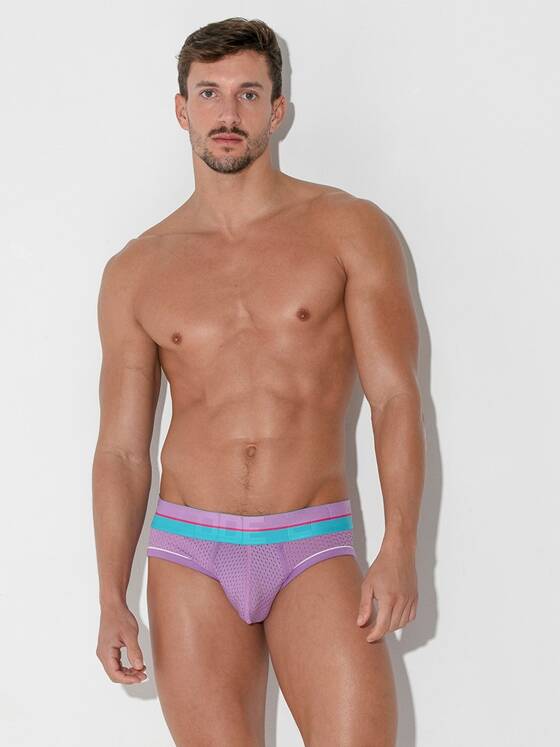 Slipy męskie | Bright Mesh 2081 Grape | CODE22