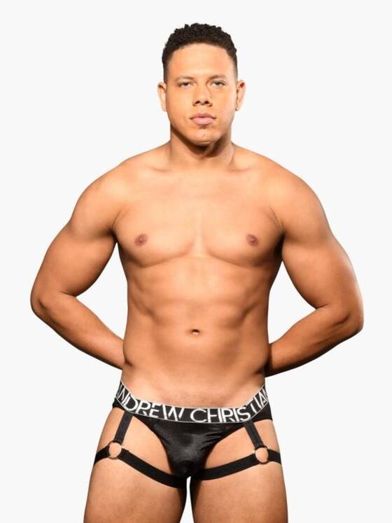 Slipy męskie | UNLEASHED Garter Mesh Brief w/ ALMOST NAKED® | Adrew Christian