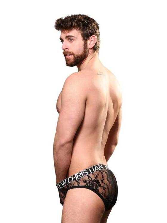 Slipy męskie | UNLEASHED Stretch Lace Brief w/ ALMOST NAKED® | Adrew Christian