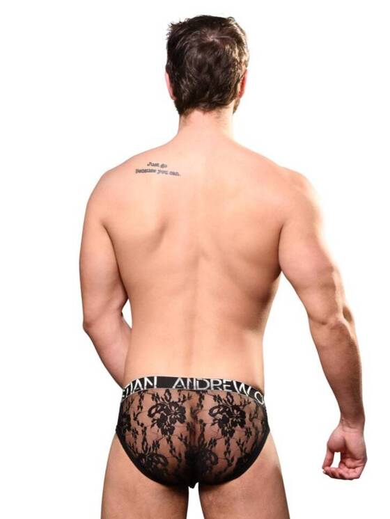 Slipy męskie | UNLEASHED Stretch Lace Brief w/ ALMOST NAKED® | Adrew Christian