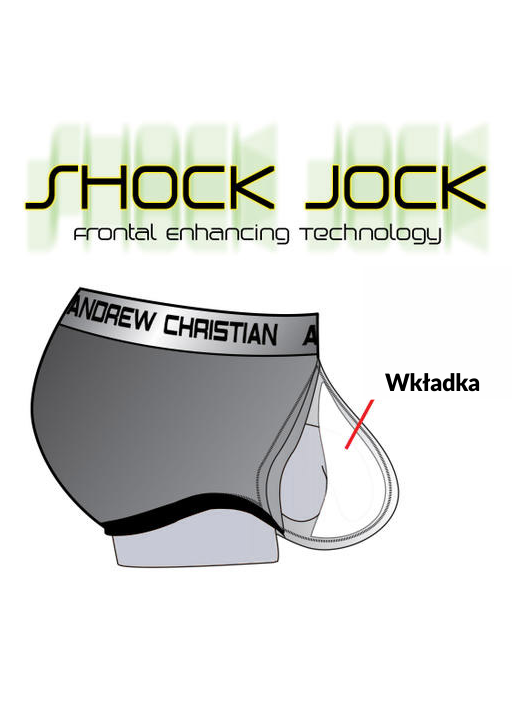 WKŁADKA DO SLIPÓW/BOKSEREK ANDREW CHRISTIAN - SHOCK JOCK ACTIVE SHAPING TECH WHITE