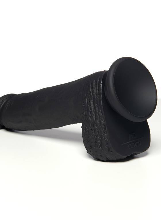 Wibrator Dildo męskie | Czarne | Big Black Driller | ADDICTED | AC172