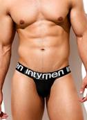 Gładki jockstrap męski z grubą gumą | Czarny | Good Jockstrap | INTYMEN | INE025