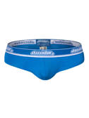 Gładkie slipy męskie z gumą z logo | Niebieskie | WonderJock 2.0 Blue | AussieBum