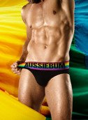 Slipy męskie Aussiebum - Pride Brief czarne